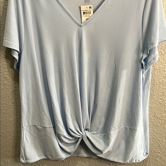 INC Light Blue V-Neck Women's Top Size 2X NWT - Picture 5 of 5